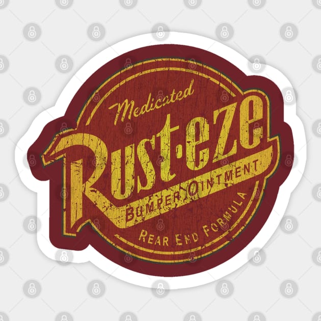 Rust eze Bumper Ointment 1990 Auto Racing Sticker TeePublic